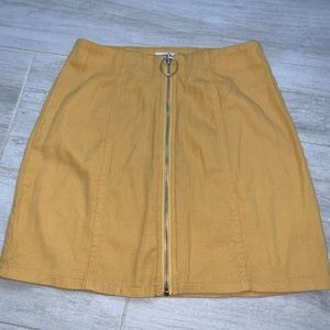 Yellow Zipper Skirt